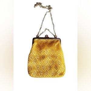 Elegant Gold Chain Evening Bag Vintage